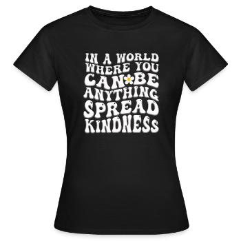 Répandre la gentillesse Pas d’intimidation Motivation Drôle - T-shirt Femme - noir - Devant - AI Model Female 172 dark (172cm)