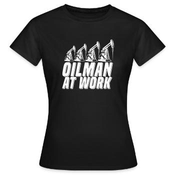 Ölfeld Bohrinsel Ölhändler - Frauen T-Shirt - Schwarz - Vorne - AI Model Female 172 dark (172cm)