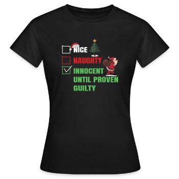 innocent jusqu’à preuve du contraire - T-shirt Femme - noir - Devant - AI Model Female 172 dark (172cm)