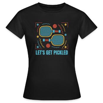 Let's have inlaid board game in the yard - Women's T-Shirt - black - Front - AI Model Female 172 dark (172cm)