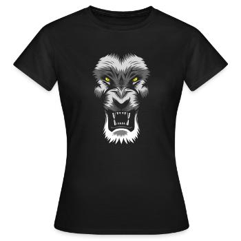 Leon in the shadows - Women's T-Shirt - black - Front - AI Model Female 172 dark (172cm)