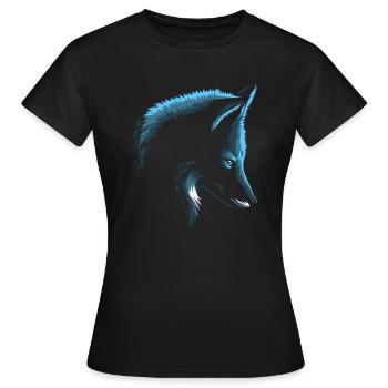 Blaufuchs im Schatten - Frauen T-Shirt - Schwarz - Vorne - AI Model Female 172 dark (172cm)