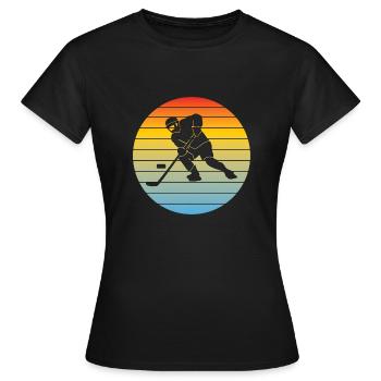 Eishockeyteam Eishockey Wintersport Geschenk - Frauen T-Shirt - Schwarz - Vorne - AI Model Female 172 dark (172cm)