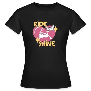 Rouler et briller - T-shirt Femme - noir - Devant - AI Model Female 172 dark (172cm)