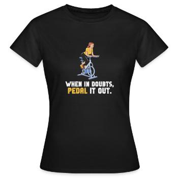Quand il doute pédalez-le - T-shirt Femme - noir - Devant - AI Model Female 172 dark (172cm)