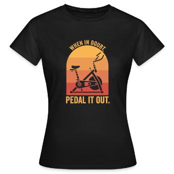 Quand il doute pédalez-le - T-shirt Femme - noir - Devant - AI Model Female 172 dark (172cm)