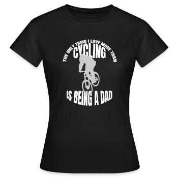 Bicycle father cycling bicycle tour dad cycling - Women's T-Shirt - black - Front - AI Model Female 172 dark (172cm)