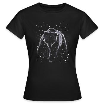 Bear under the snow - Women's T-Shirt - black - Front - AI Model Female 172 dark (172cm)