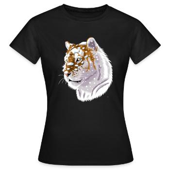 Tigre neigeux de Sibérie - T-shirt Femme - noir - Devant - AI Model Female 172 dark (172cm)