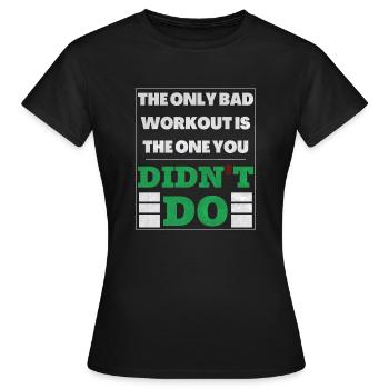 Fitness and Health Goals with Determination - Women's T-Shirt - black - Front - AI Model Female 172 dark (172cm)