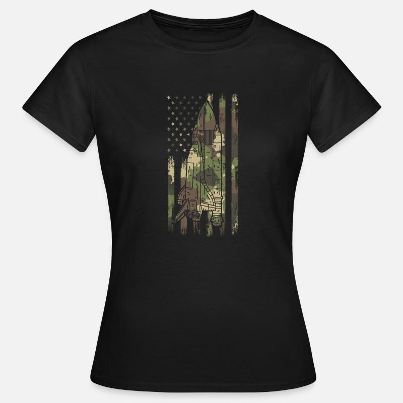 Aérospatiale Voyage spatial Exploration spatiale US Flag S - T-shirt Femme - noir
