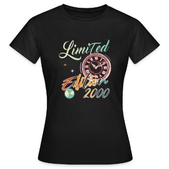 Limited edition 2000 - cadeau anniversaire vintage - T-shirt Femme - noir - Devant - AI Model Female 172 dark (172cm)
