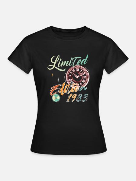 Limited edition 1983 - vintage birthday gift - Women's T-Shirt - black