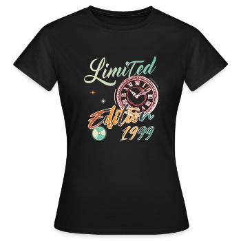 Limited edition 1999 - cadeau anniversaire vintage - T-shirt Femme - noir - Devant - AI Model Female 172 dark (172cm)