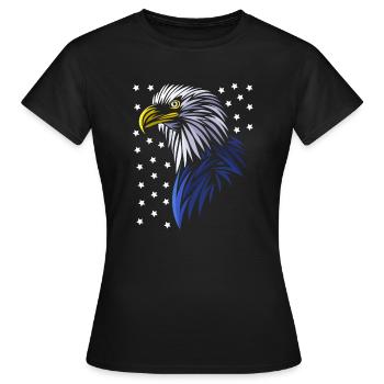 Tribal American Eagle - Frauen T-Shirt - Schwarz - Vorne - AI Model Female 172 dark (172cm)