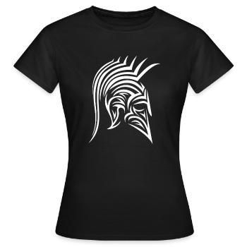 Spartan helmet in profile - Women's T-Shirt - black - Front - AI Model Female 172 dark (172cm)