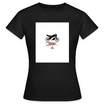 DANGER - Motorrad - Frauen T-Shirt - Schwarz - Vorne - AI Model Female 172 dark (172cm)