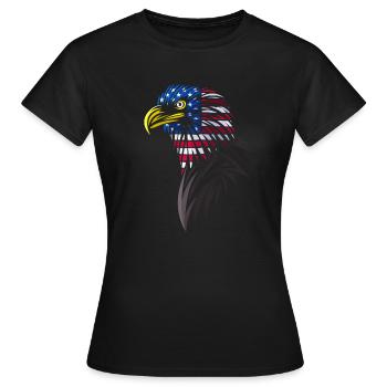 American tribal eagle - Women's T-Shirt - black - Front - AI Model Female 172 dark (172cm)