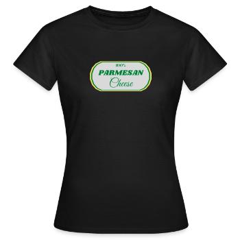 Funny Matching Parmesan Cheese Food Matching Trend - Women's T-Shirt - black - Front - AI Model Female 172 dark (172cm)