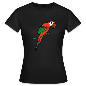Perroquet tropical coloré - T-shirt Femme - noir - Devant - AI Model Female 172 dark (172cm)