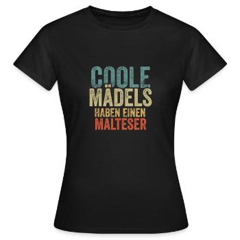 Malteser - Frauen T-Shirt - Schwarz - Vorne - AI Model Female 172 dark (172cm)