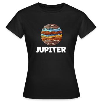Jupiter - Frauen T-Shirt - Schwarz - Vorne - AI Model Female 172 dark (172cm)