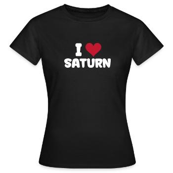 Saturn - Frauen T-Shirt - Schwarz - Vorne - AI Model Female 172 dark (172cm)