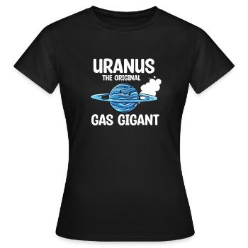 Uranus - Frauen T-Shirt - Schwarz - Vorne - AI Model Female 172 dark (172cm)