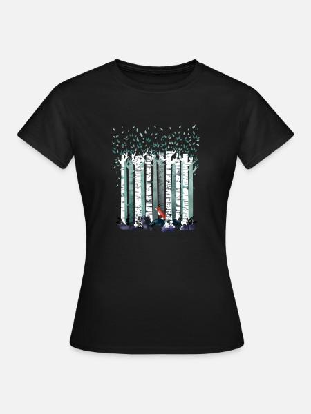 Die Birken - Frauen T-Shirt - Schwarz
