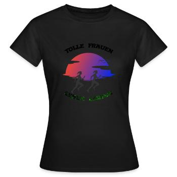 Tolle Frauen gehen laufen - Frauen T-Shirt - Schwarz - Vorne - AI Model Female 172 dark (172cm)