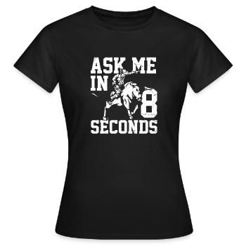 Hilarious Bullock Riding Mockeries Statements - Women's T-Shirt - black - Front - AI Model Female 172 dark (172cm)