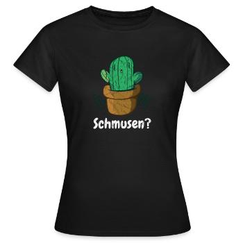 Kaktus zum Schmusen- Lustiger süßer Kaktus - Frauen T-Shirt - Schwarz - Vorne - AI Model Female 172 dark (172cm)