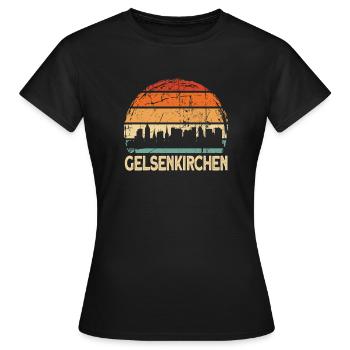 Gelsenkirchen - Frauen T-Shirt - Schwarz - Vorne - AI Model Female 172 dark (172cm)