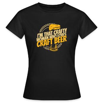 Bière artisanale Bière artisanale Femme - T-shirt Femme - noir - Devant - AI Model Female 172 dark (172cm)