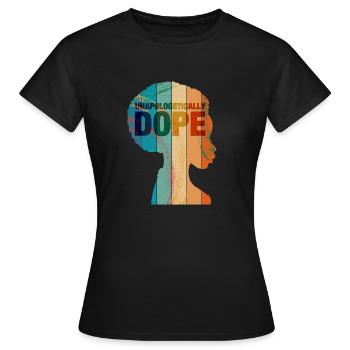 Unapologetically african american queen black - T-shirt Femme - noir - Devant - AI Model Female 172 dark (172cm)