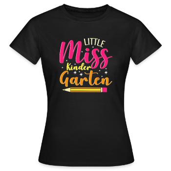 Miss Kindergarten First Day Pre School - Women's T-Shirt - black - Front - AI Model Female 172 dark (172cm)