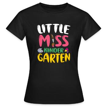 Miss Kindergarten First Day Pre School - Women's T-Shirt - black - Front - AI Model Female 172 dark (172cm)