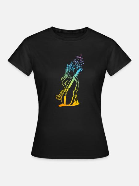 Unicorn Double Bassiste - Unicorn Double Bass Playe - T-shirt Femme - noir