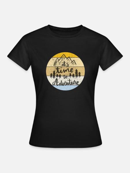 it s time to Adventure - Frauen T-Shirt - Schwarz