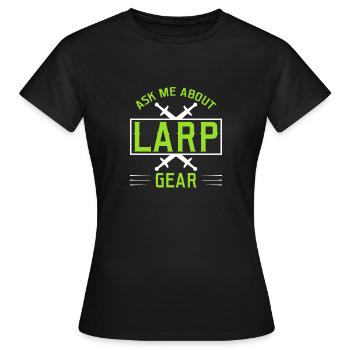 Jeux de rôle fantastiques Larp Larping - T-shirt Femme - noir - Devant - AI Model Female 172 dark (172cm)