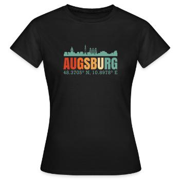 Augsburg - Frauen T-Shirt - Schwarz - Vorne - AI Model Female 172 dark (172cm)