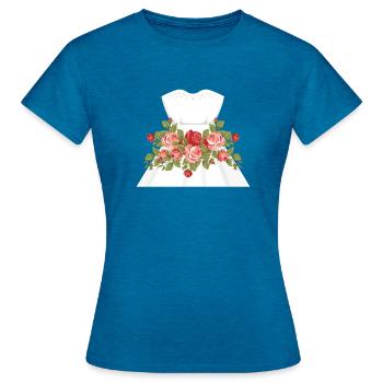 Lustige Brautkleider, Verlobungen, Spott - Frauen T-Shirt - Antikblaues Saphir meliert - Vorne - AI Model Female 172 dark (172cm)