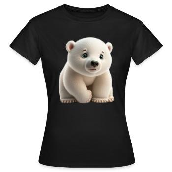 Baby Polar Bear - Women's T-Shirt - black - Front - AI Model Female 172 dark (172cm)