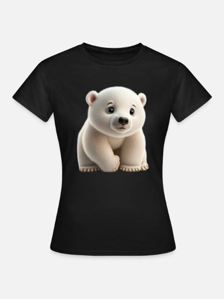 Baby Eisbär - Frauen T-Shirt - Schwarz