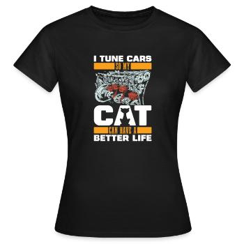 Tournevis accordeur tuner Cat - T-shirt Femme - noir - Devant - AI Model Female 172 dark (172cm)