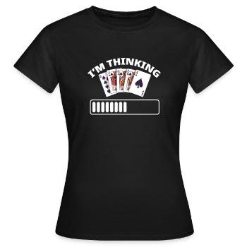 Joueur de poker Joueur de poker Cadeau de poker - T-shirt Femme - noir - Devant - AI Model Female 172 dark (172cm)