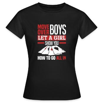 Joueur de poker Joueur de poker Cadeau de poker - T-shirt Femme - noir - Devant - AI Model Female 172 dark (172cm)