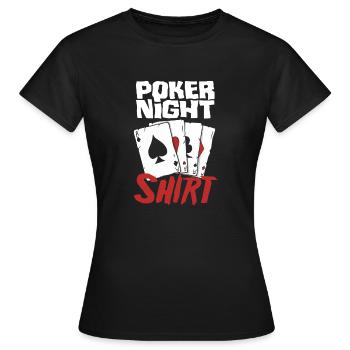 Joueur de poker Joueur de poker Cadeau de poker - T-shirt Femme - noir - Devant - AI Model Female 172 dark (172cm)
