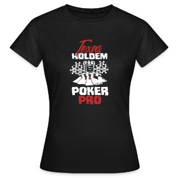 Joueur de poker Joueur de poker Cadeau de poker - T-shirt Femme - noir - Devant - AI Model Female 172 dark (172cm)