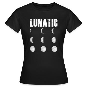 Satellites de corps céleste Phases de la Lune folle - T-shirt Femme - noir - Devant - AI Model Female 172 dark (172cm)